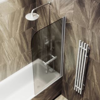 Шторка на ванну MaybahGlass MGV-784-5 70см хром матовый