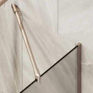 Шторка на ванну MaybahGlass MGV-136-2у 44см бронза