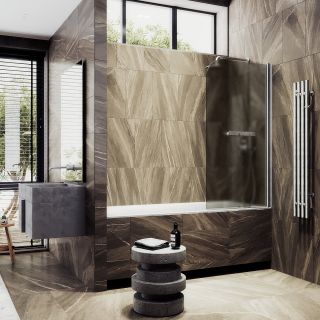 Шторка на ванну MaybahGlass MGV-766-5 40см хром матовый