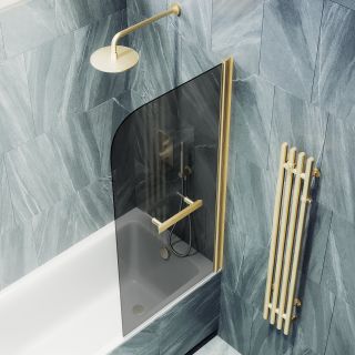 Шторка на ванну MaybahGlass MGV-779-3 60см золото