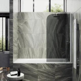 Шторка на ванну MaybahGlass MGV-608-1 50см белый