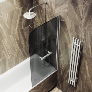 Шторка на ванну MaybahGlass MGV-780-5 60см хром матовый