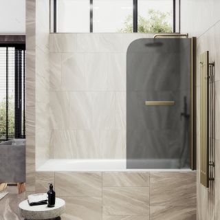 Шторка на ванну MaybahGlass MGV-792-2 80см бронза