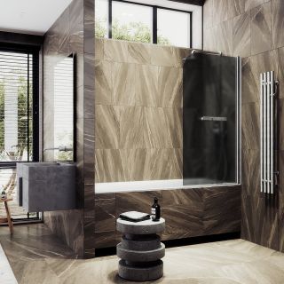 Шторка на ванну MaybahGlass MGV-780-5 60см хром матовый