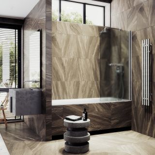 Шторка на ванну MaybahGlass MGV-787-5 70см хром матовый