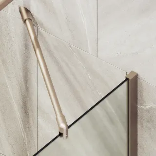 Шторка на ванну MaybahGlass MGV-91-2ш 50см бронза