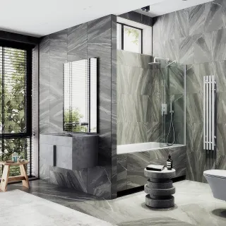 Шторка на ванну MaybahGlass MGV-62-1ш 40см белый