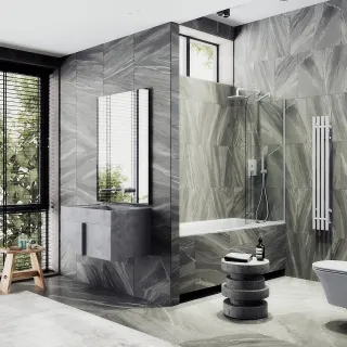 Шторка на ванну MaybahGlass MGV-131-1у 34см белый