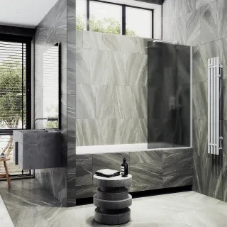 Шторка на ванну MaybahGlass MGV-88-1ш 80см белый