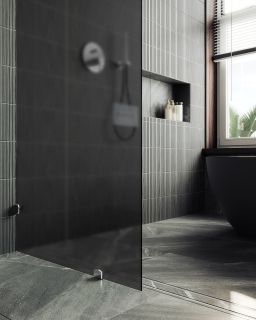 Душевая перегородка MaybahGlass MGD-271-4 79см хром глянцевый