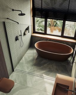 Душевая перегородка MaybahGlass MGD-695-6ш 79см чёрный