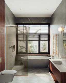 Душевая перегородка MaybahGlass MGD-696-2у 79см бронза