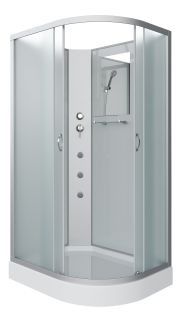 Душевая кабина Niagara NG-3312-14LBKG с гидромассажем 120x80см серебро/матовое