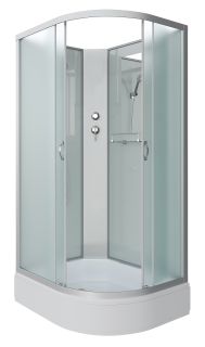 Душевая кабина Niagara NG-33974-14LBK 90x70см серебро/матовое