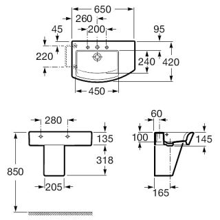 Раковина Roca Hall 327620000 65x42