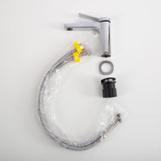 Смеситель для раковины без донного клапана BelBagno ALBANO-LVM-CRM-W0