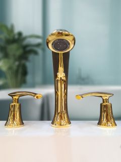 Смеситель на борт ванны с душем AltroBagno Beatrice 020103 Or