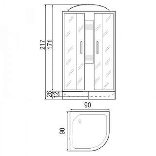 Душевая кабина RIVER AMUR 90/26 МТ
