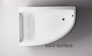 Ванна из искусственного камня Astra-Form Анастасия 01010063 левая 182x125 см белый матовый