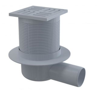 Сливной трап AlcaPlast 105 ? 105/50мм решетка - серая APV5111