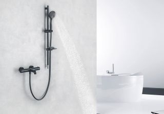 Термостатический смеситель для ванны Aquatek AQ1043MB чёрный матовый