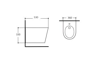 Биде подвесное Aquatek Вега AQ1057-MG серый матовый