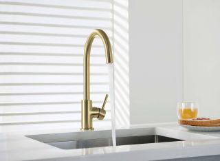 Смеситель для кухни Aquatek Европа AQ1382BG шлифованное золото