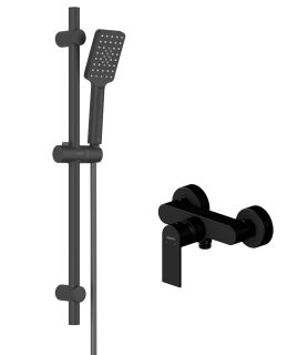Комплект для душа Aquatek Лира AQ1432MB чёрный матовый