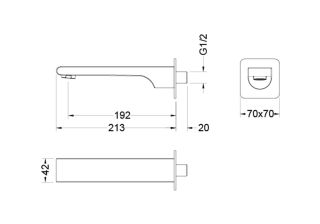 Излив для ванны Aquatek AQ1441CR хром