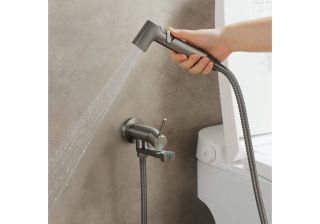 Гигиенический душ со смесителем Aquatek Ника AQ1819BGM оружейная сталь