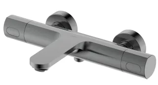 Смеситель для ванны Aquatek Альфа AQ1943BGM с термостатом оружейная сталь