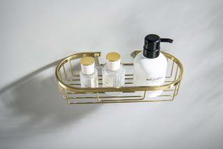 Полка для душа Aquatek AQ4916BG шлифованное золото