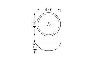 Раковина накладная Aquatek AQ5354-MW 44 см белый матовый