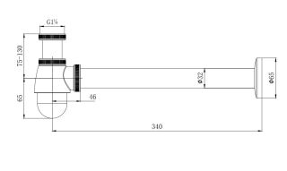 Сифон для биде Aquatek AQ6018CR хром