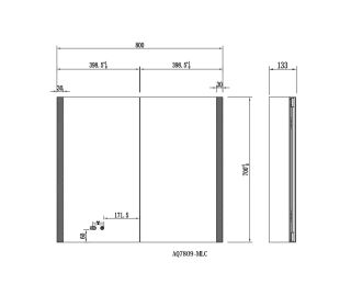 Зеркало-шкаф с подсветкой Aquatek AQ7809-MLC 80 см сенсорное управление хром