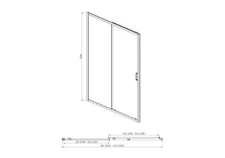 Душевая дверь двухэлементная Aquatek AQ ARI RA 12020GM 120 см оружейная сталь