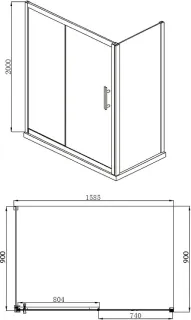 Душевой уголок Aquanet Delta NPE1131 273609 160x90 см стекло прозрачное профиль хром