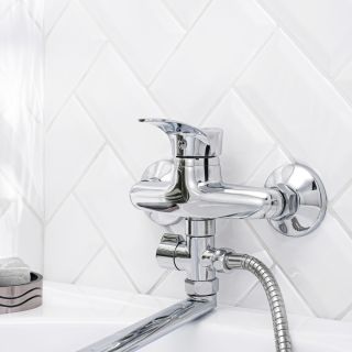 Смеситель для ванны с душем РМС SL86-006 хром