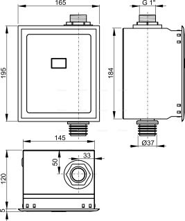 Автоматическая система туалетного смыва 12V AlcaPlast хром ASP3