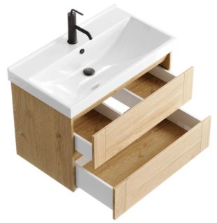 Подвесная тумба под раковину Aqwella Astrid AST0108DD 80см дуб давос