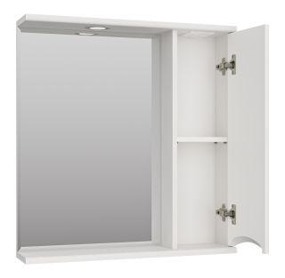Зеркальный шкаф с подсветкой Misty Атлантик правый 70см белый