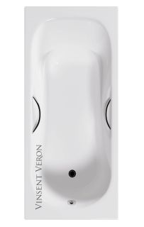 Ванна чугунная Vinsent Veron Aura VAU1507542H 150x75см с отверстиями для ручек