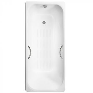 Ванна чугунная Delice Aurora DLR230603R-AS 150x70 с отверстиями под ручки и антискользящим покрытием