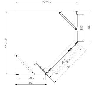 Душевое ограждение Azario DALLAS AZ-112P 90*90