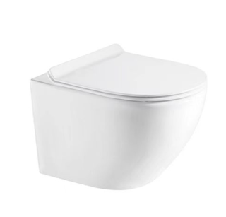 Унитаз подвесной Azario Gloria AZ-2003 безободковый с быстросъемным сиденьем микролифт 480х370х360