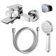 Смеситель для ванны и душа Azario HARDCORE AZ-VKM238277C с ручным душем