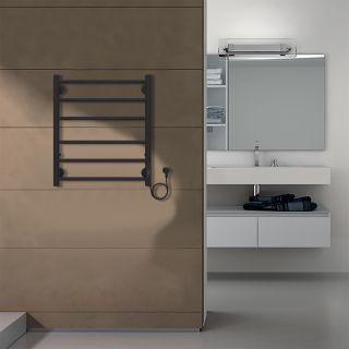 Полотенцесушитель электрический AZARIO PARMA AZ10856B 500/600 6 секций, тен справа, черный