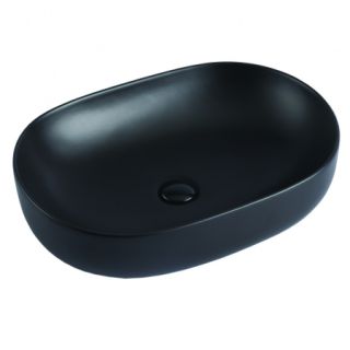 Раковина накладная Azario 60х41.5х13.5 фаянс, цвет Черный матовый (AZ78326MB)