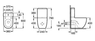 Унитаз напольный Roca Meridian-N 342248000 Compact