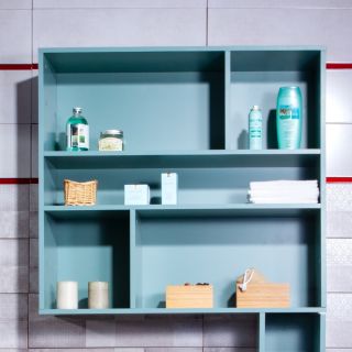 Шкаф навесной открытый Бриклаер Кристалл 4627125414756 90 см муссон